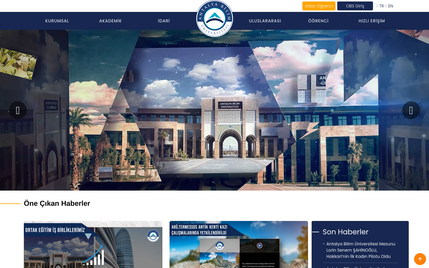 Antalya Bilim Üniversitesi Havacılık