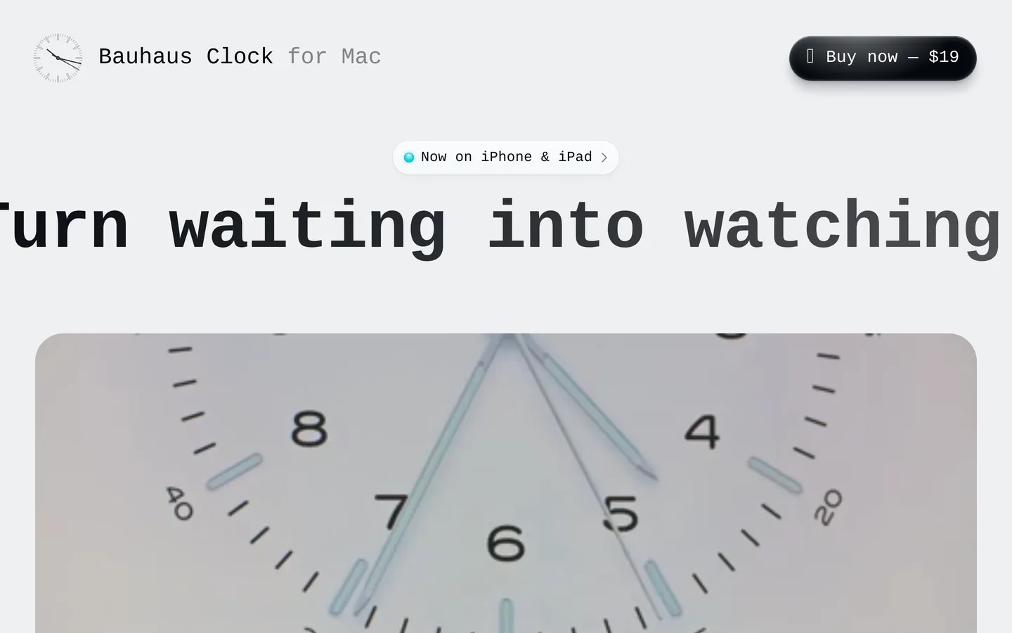 Bauhaus Clock