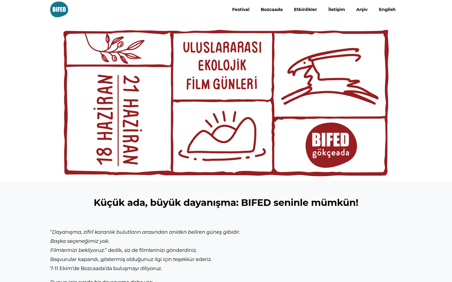 Bozcaada Uluslararası Ekolojik Belgesel Festivali