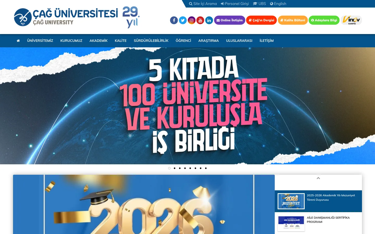 Çağ Üniversitesi Sürekli Eğitim Merkezi