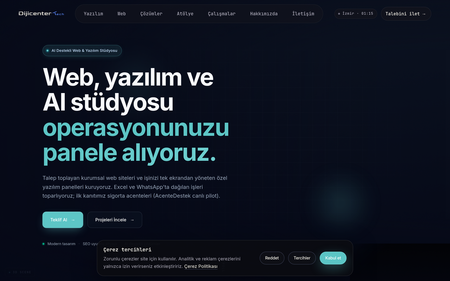 Dijicenter Tech (Örnek Sigorta Acente Altyapısı)