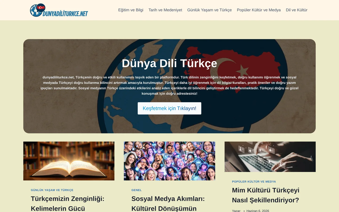 Türkçe Öğrenme Platformu (Dunyadiliturkce.net)