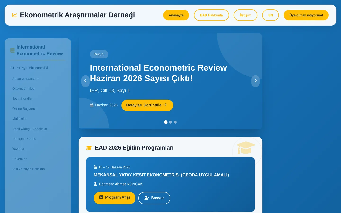 EAD (Ekonometrik Araştırmalar Derneği)