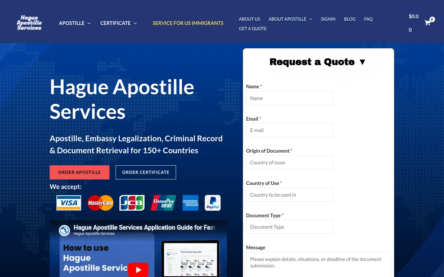 Hague Apostille Services