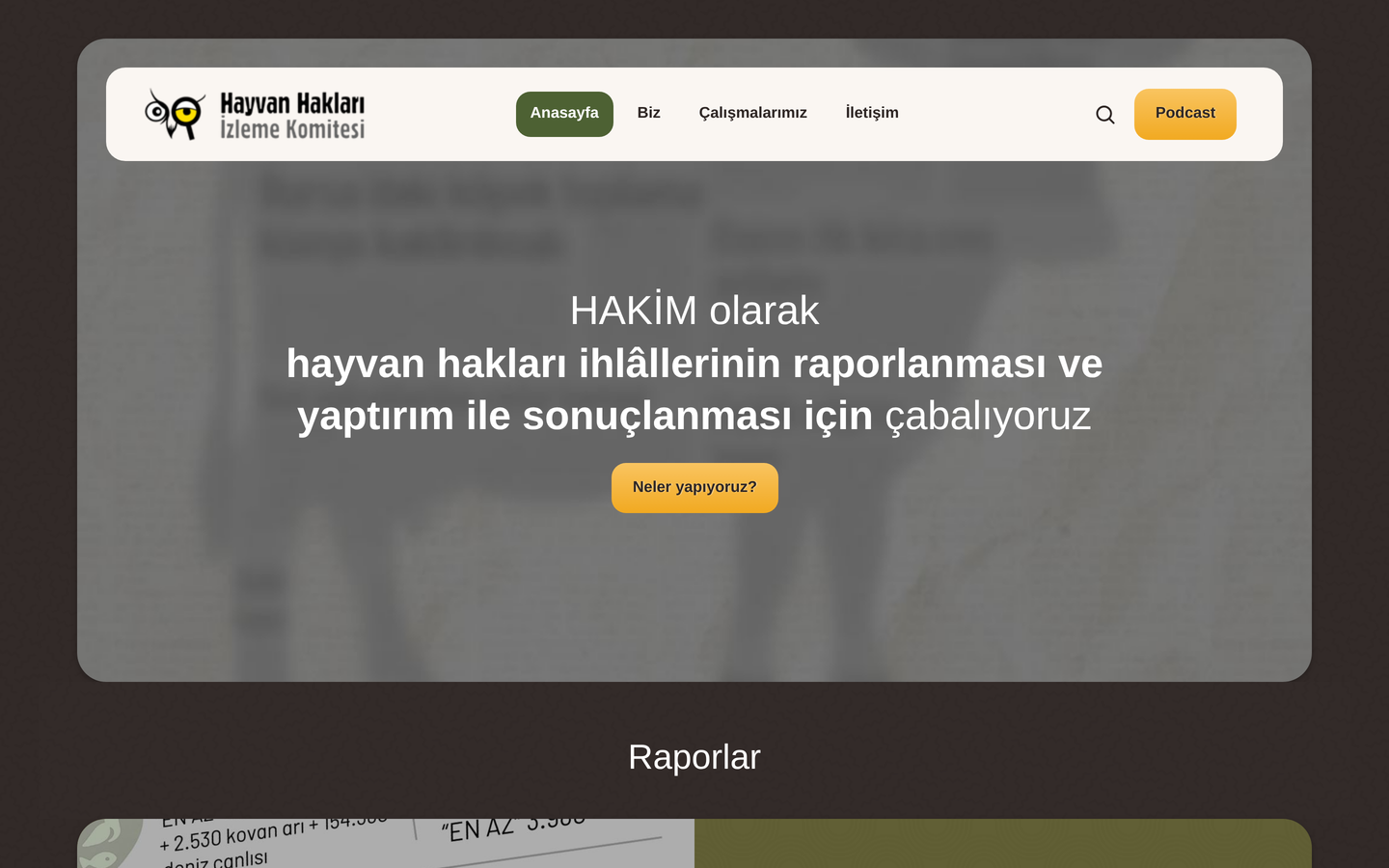 Hayvan Hakları İzleme Komitesi (HAKİM)