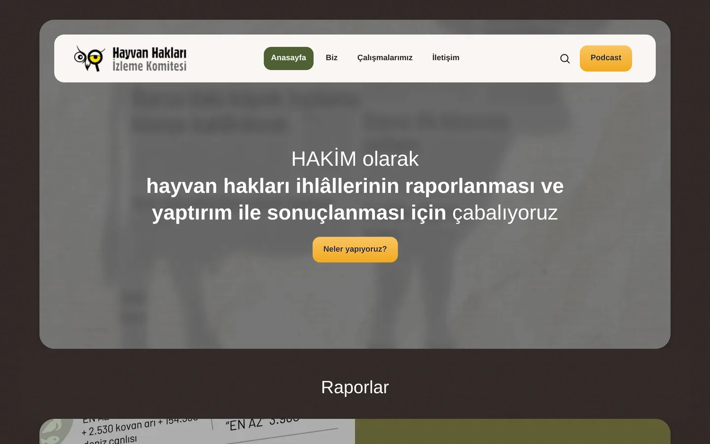 Hayvan Hakları İzleme Komitesi (HAKİM)