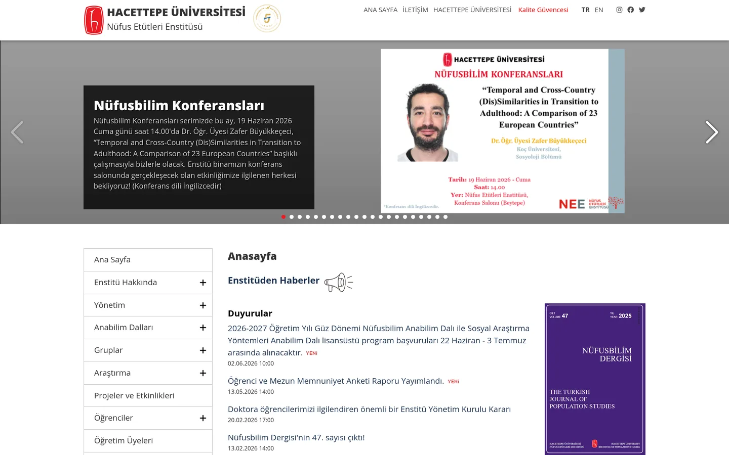 Hacettepe Üniversitesi Nüfus Etütleri Enstitüsü