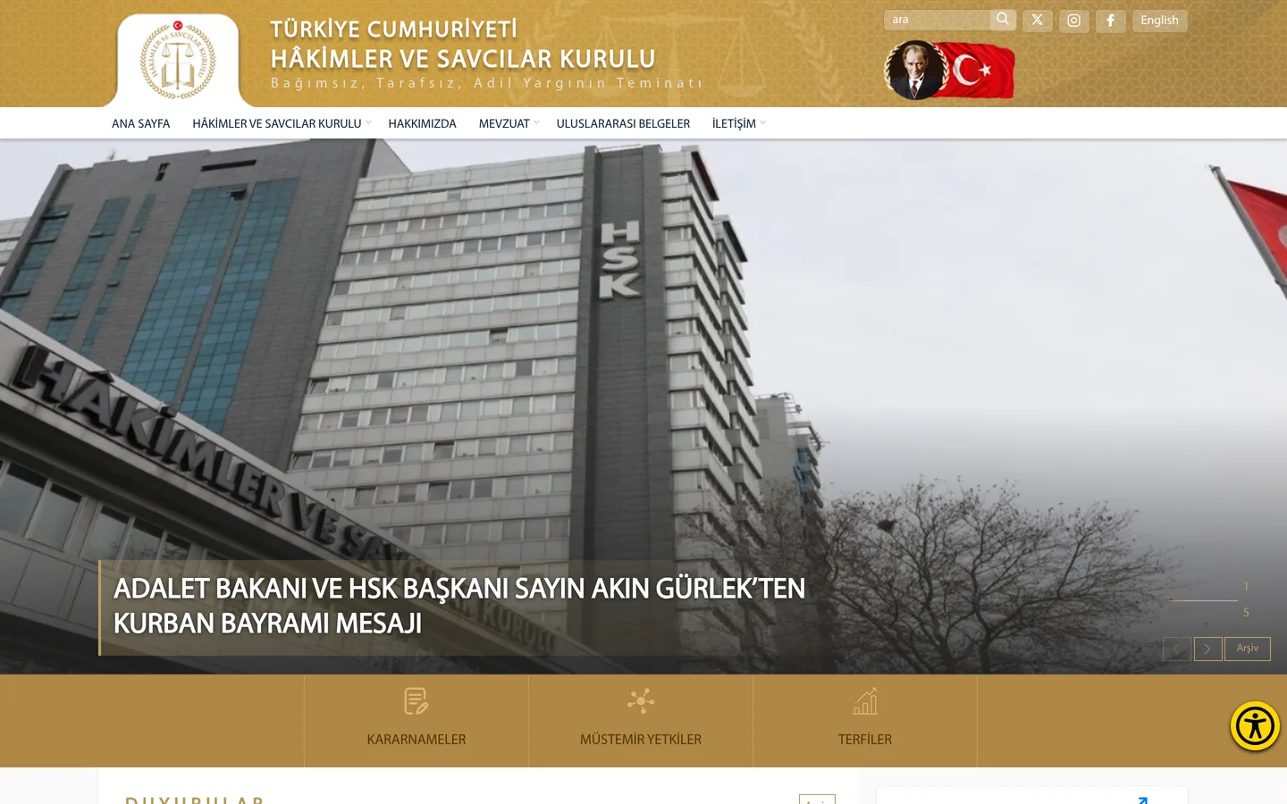 Hâkimler ve Savcılar Kurulu (HSK)