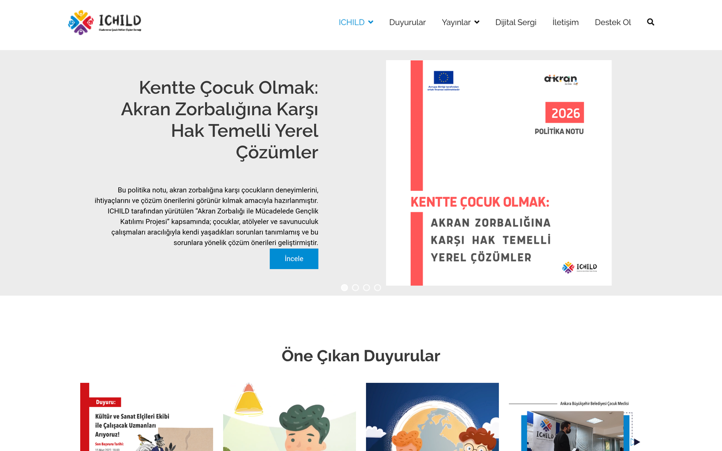 ICHILD - Uluslararası Çocuk Hakları Elçileri Derneği