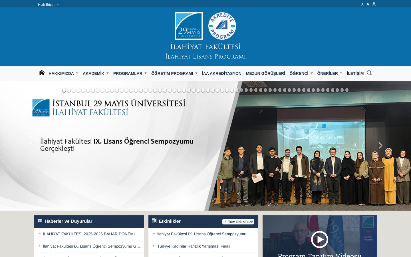 İstanbul 29 Mayıs Üniversitesi İlahiyat Fakültesi
