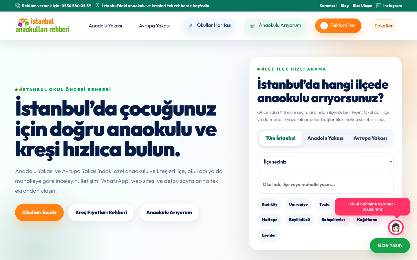 İstanbul Anaokulları Rehberi