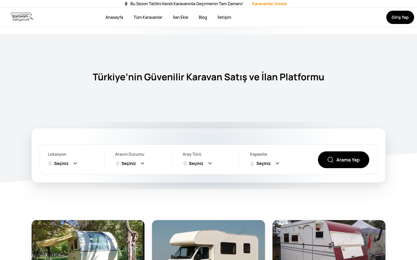 Karavan Satıyorum