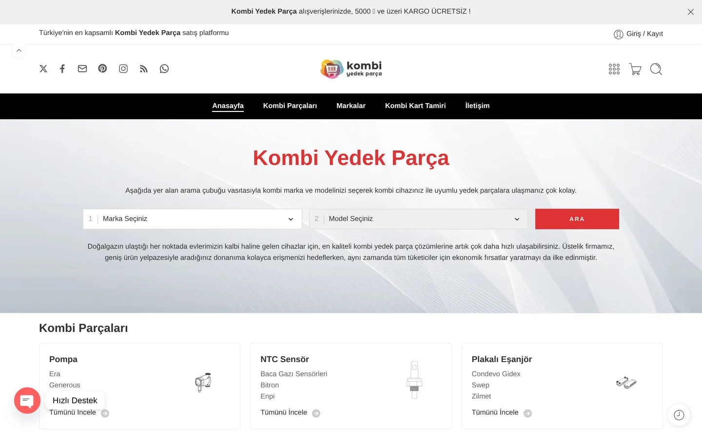 Kombi Yedek Parça