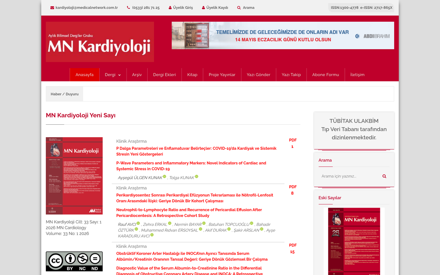 MN Kardiyoloji Dergisi