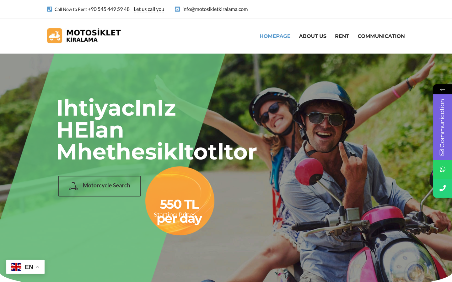 Motosiklet Kiralama