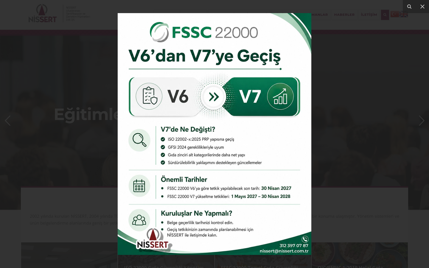 NISSERT Uluslararası Sertifikasyon