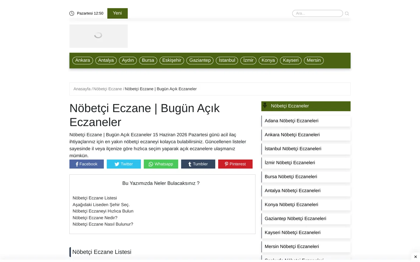 NobetciEczane Yazılımı
