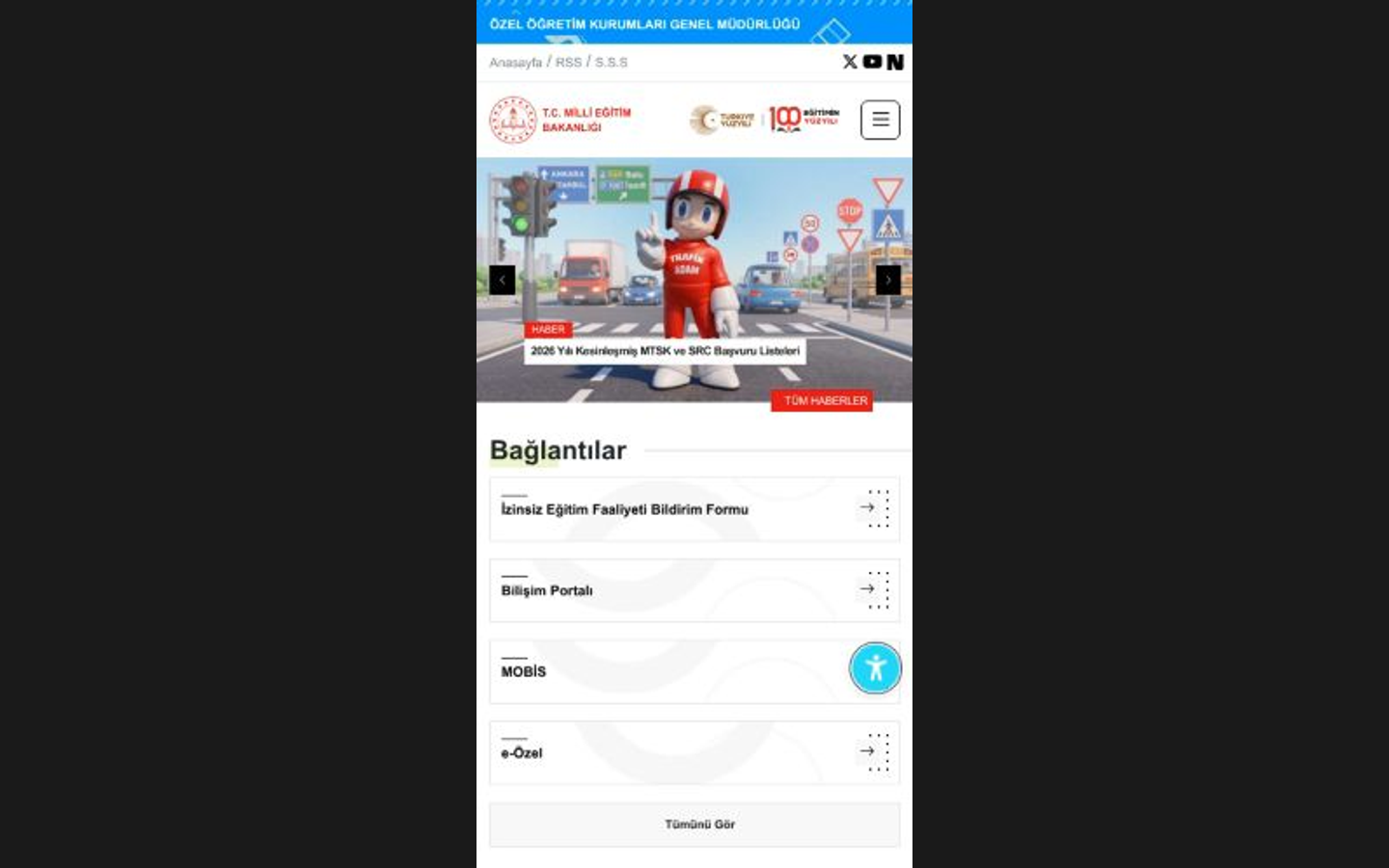Özel Öğretim Kurumları Genel Müdürlüğü (MEB Portal)