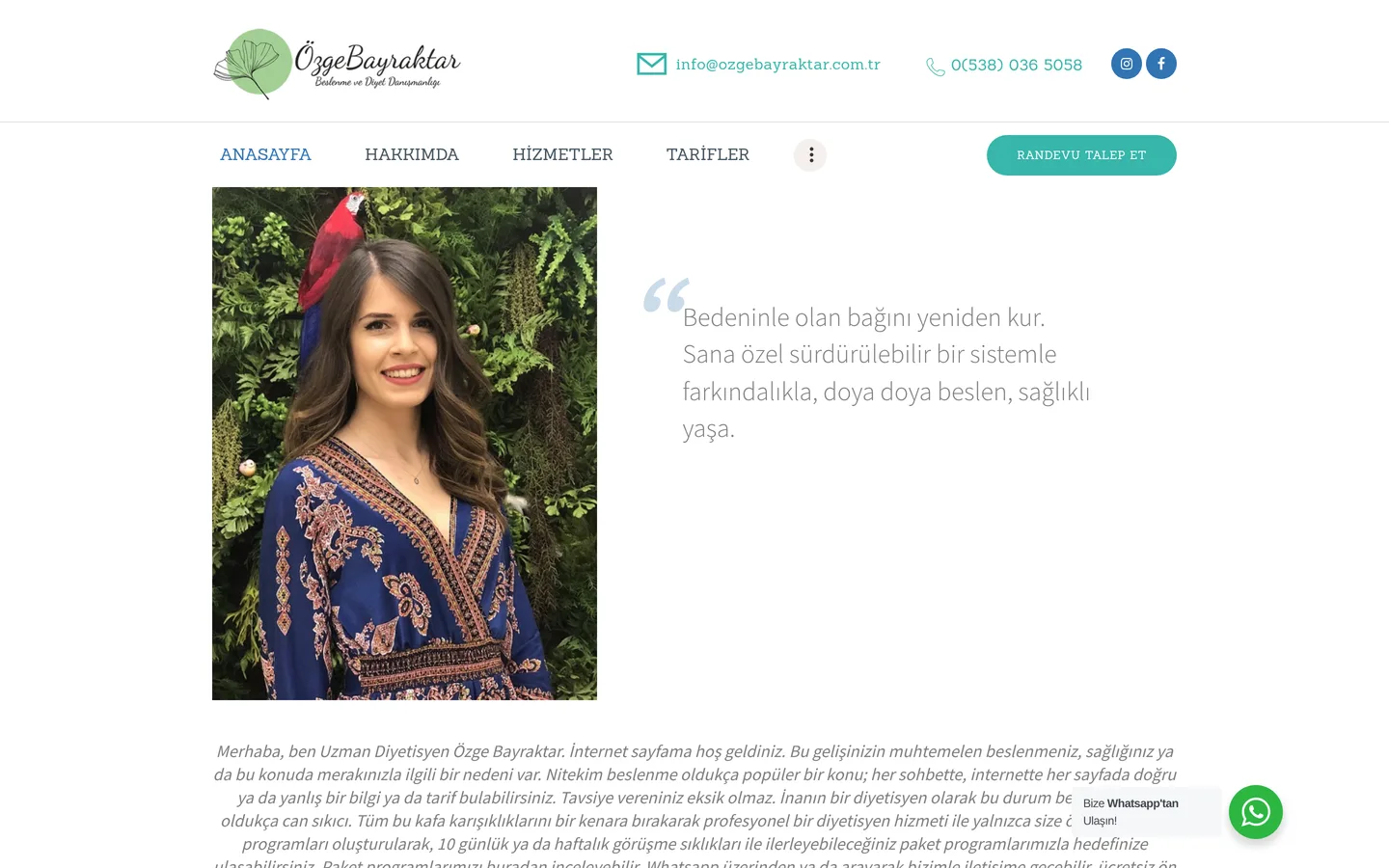 Diyetisyen Özge Bayraktar