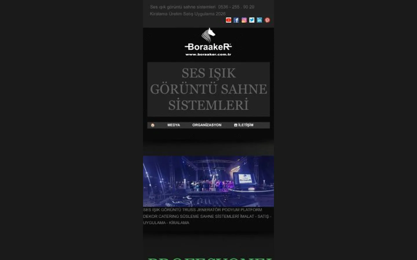 Ses Işık Görüntü Sahne Sistemleri