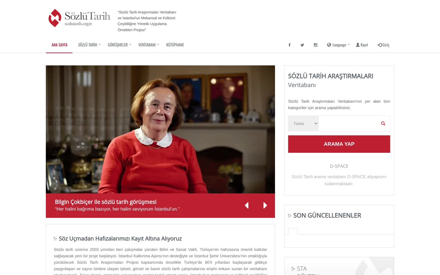 Sözlü Tarih Araştırmaları