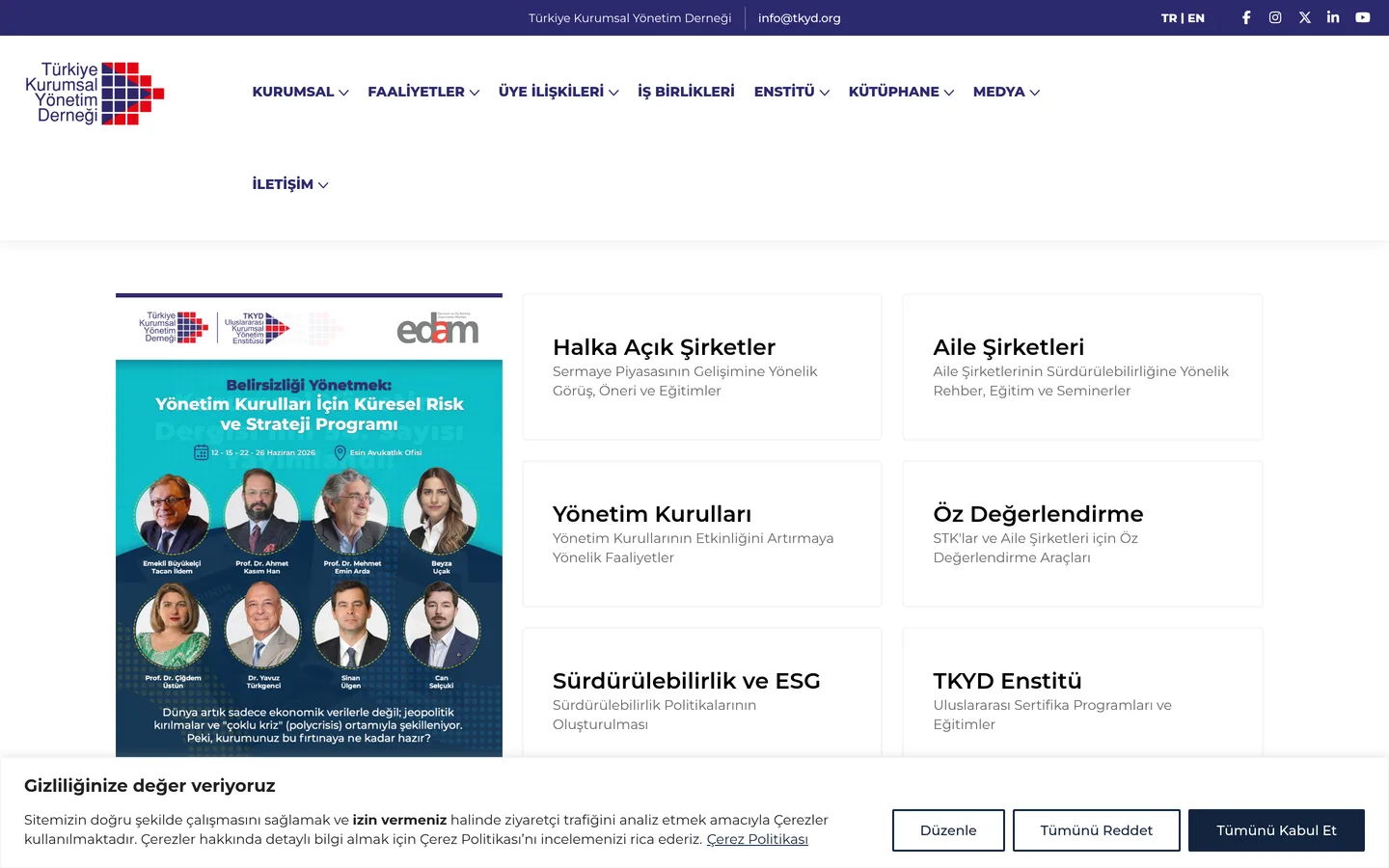 Türkiye Kurumsal Yönetim Derneği (TKYD) Zirve Portalı