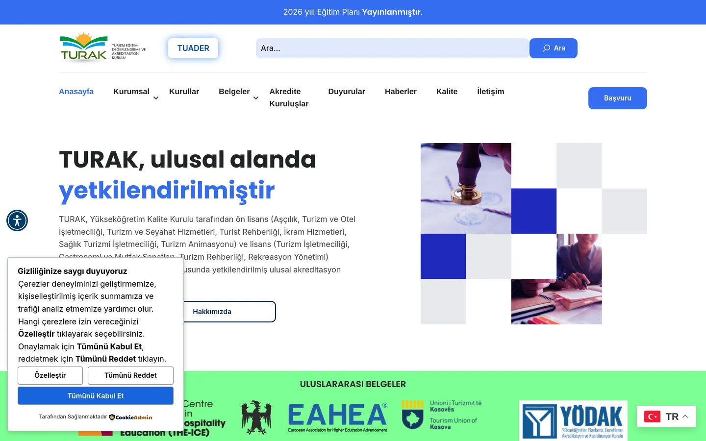TURAK - Turizm Eğitim Değerlendirme ve Akreditasyon Kurulu