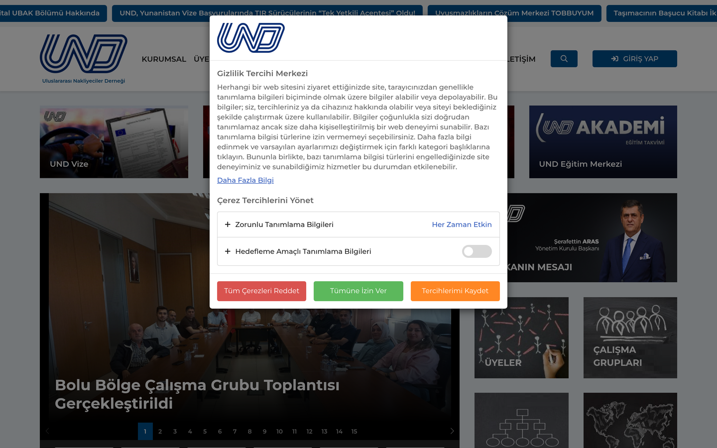 UND (Uluslararası Nakliyeciler Derneği)