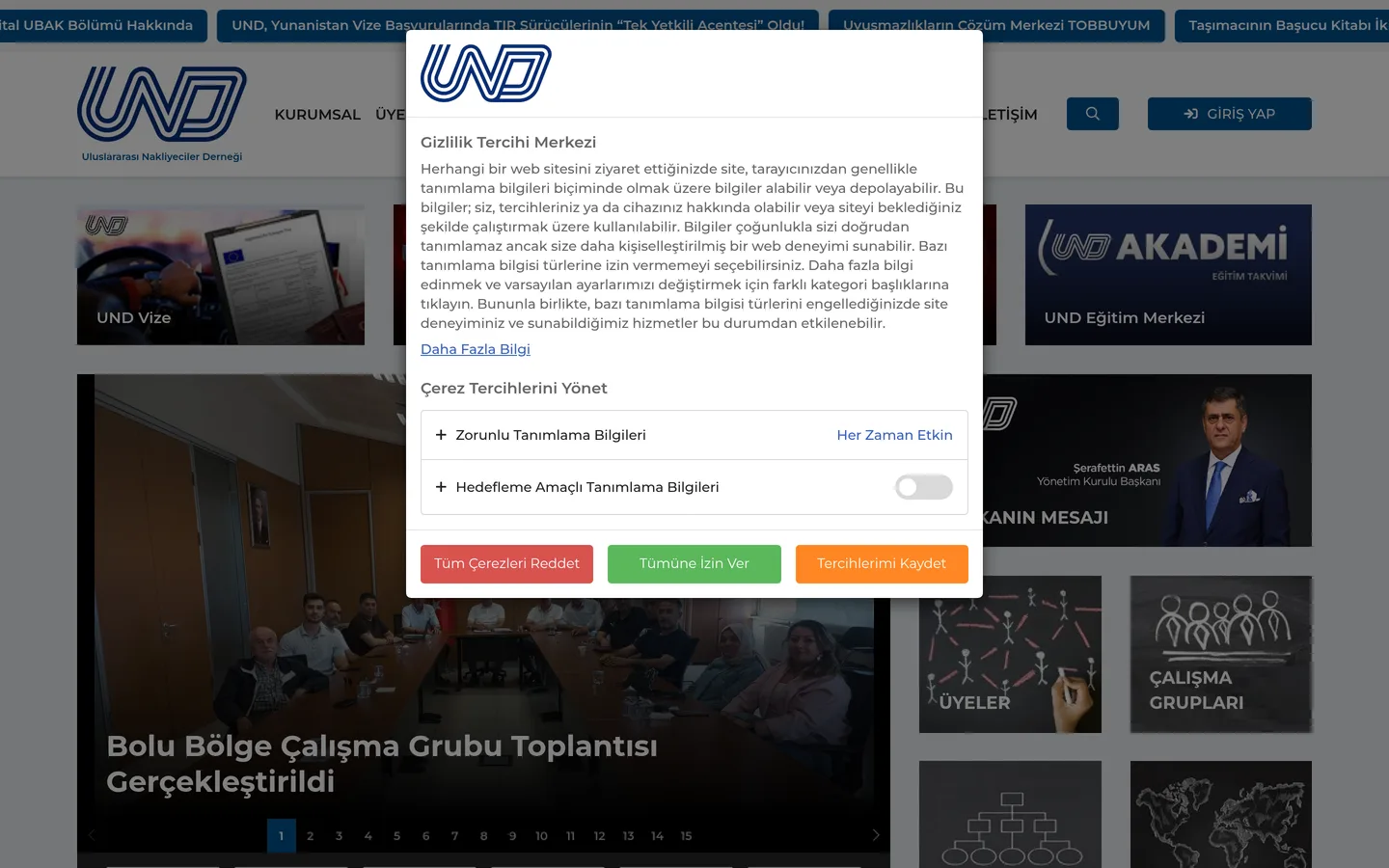 UND (Uluslararası Nakliyeciler Derneği)