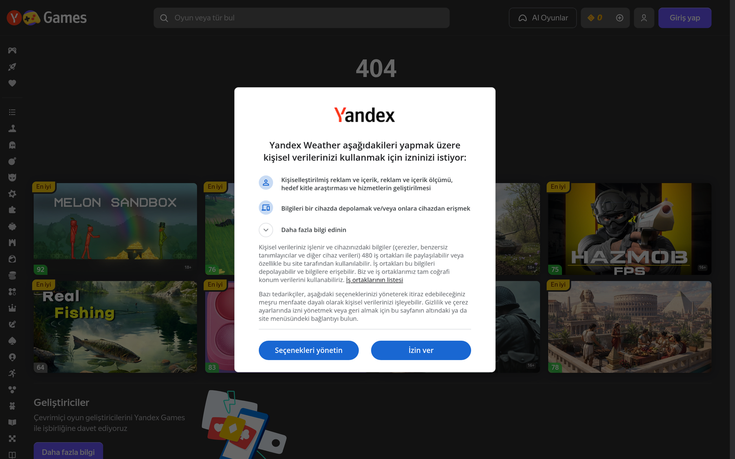 Yandex Games TR